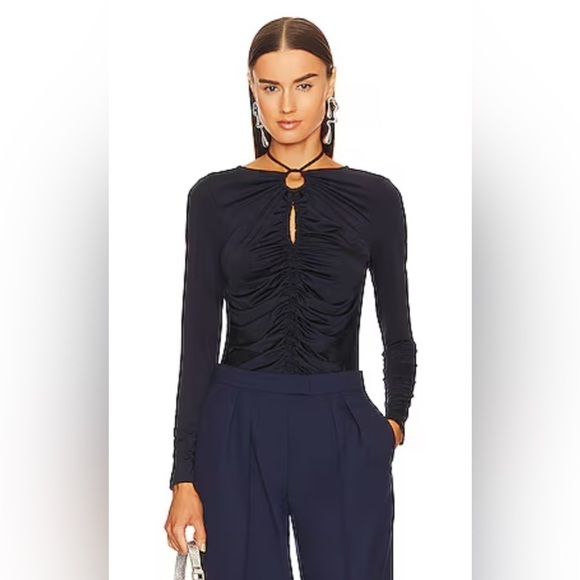 Veronica beard Roque Ruched Tie Back Top size 2 - Picture 1 of 6